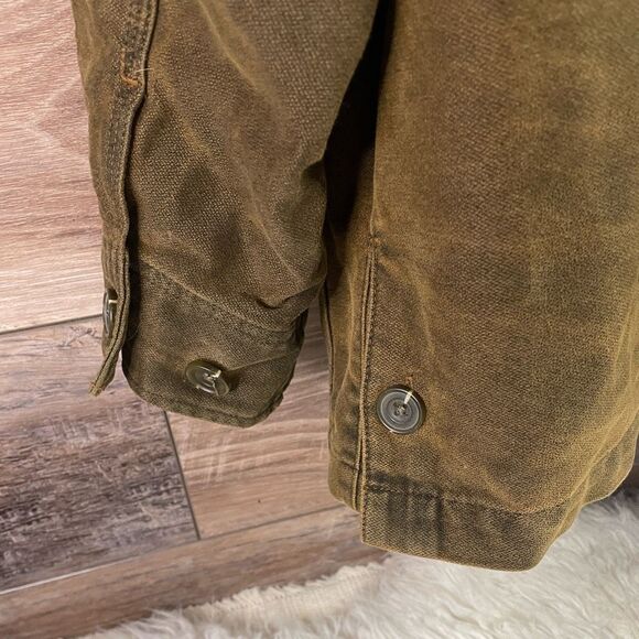 THE TERRITORY AHEAD Men’s Lined Barn Chore Jacket Coat Size Medium Brown READ - Picture 8 of 15
